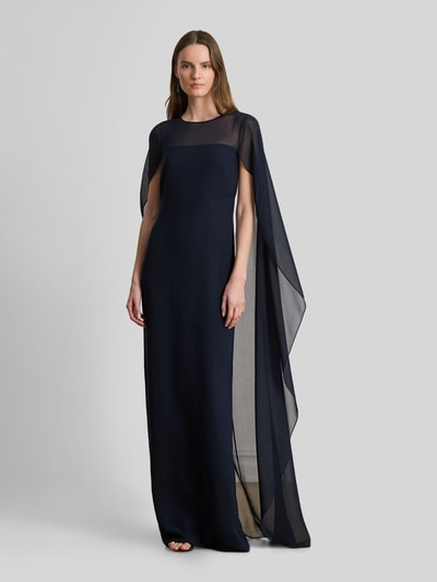 Lauren Ralph Lauren Fließendes Abendkleid mit Cape-Detail Dunkelblau 4