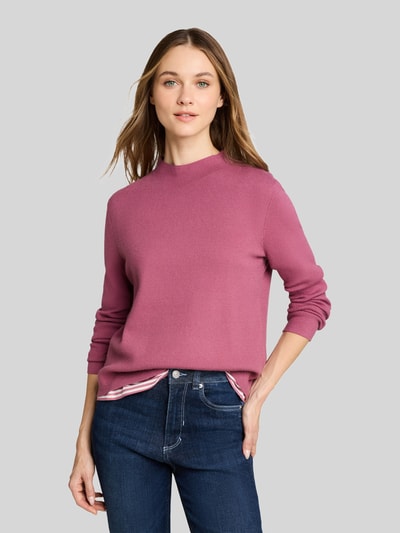 Tom Tailor Denim Sweter z golfem typu mock neck Mocnoróżowy 4