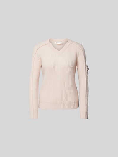 Victoria Beckham Pullover mit gerippten Abschlüssen Hellrosa 1