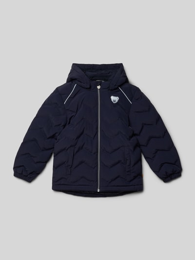 Steiff Gewatteerd jack met labeldetails Marineblauw - 1