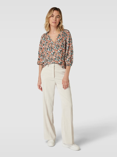 Tom Tailor Blouse met all-over motief Lichtgrijs - 1