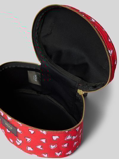 WOUF Kosmetiktasche mit Label-Badge Modell 'Crush' Rot 3