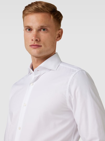 JOOP! Collection Slim Fit Business-Hemd mit Haifischkragen Modell 'Pai' Weiss 3