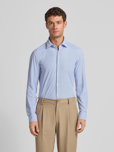 HUGO Koszula biznesowa o kroju slim fit z kołnierzykiem typu kent model „KENNO” Jasnoniebieski 4