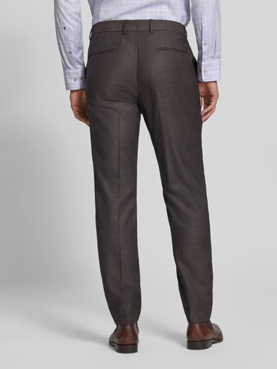 BOSS Spodnie garniturowe o kroju slim fit z mieszanka żywej wełny model 'H-Genius-MM-264' Rdzawoczerwony 5