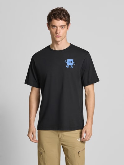 The North Face T-shirt met labelprint Metallic zwart - 5