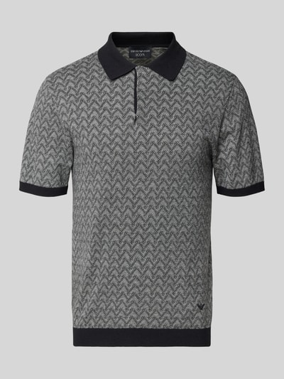 Emporio Armani Poloshirt mit Kaschmir-Anteil und kurzer Knopfleiste Weiss 2