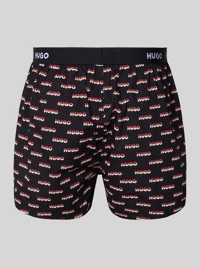 HUGO Boxershorts mit elastischem Logo-Bund im 3er-Pack Black 3