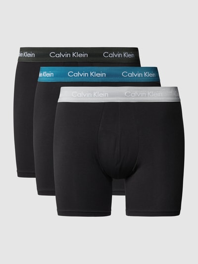 Calvin Klein Underwear Obcisłe bokserki z paskiem z logo w zestawie 3 szt. Czarny 2