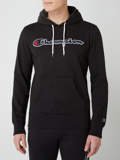 CHAMPION Comfort Fit Hoodie mit Logo-Stickerei  Black 4