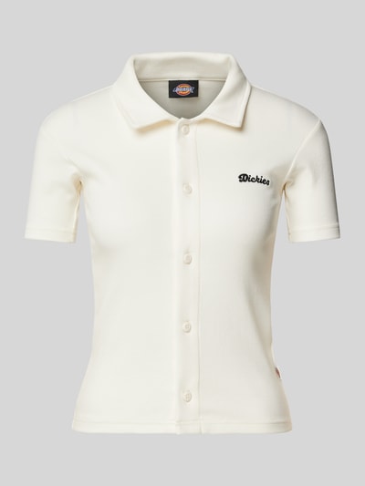 Dickies T-Shirt mit Knopfleiste Modell 'TALLASSE' Ecru 2