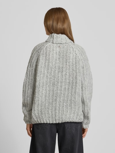 Smith and Soul Sweter z golfem o kroju relaxed fit z domieszką wełny z alpaki Jasnoszary 5