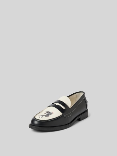 Duke & Dexter Penny-Loafer aus echtem Leder Offwhite 2