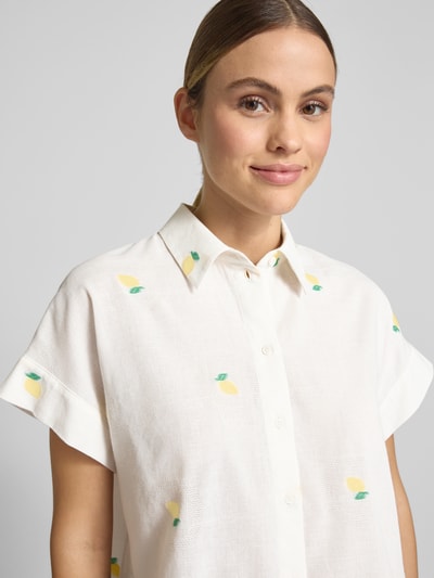 JAKE*S STUDIO WOMAN Relaxed Fit Bluse mit Kappärmeln Offwhite 3