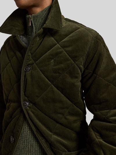 Polo Ralph Lauren Regular Fit Cordjacke mit Umlegekragen Oliv 3
