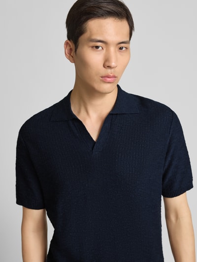 GABBA Poloshirt mit V-Ausschnitt Marine 3