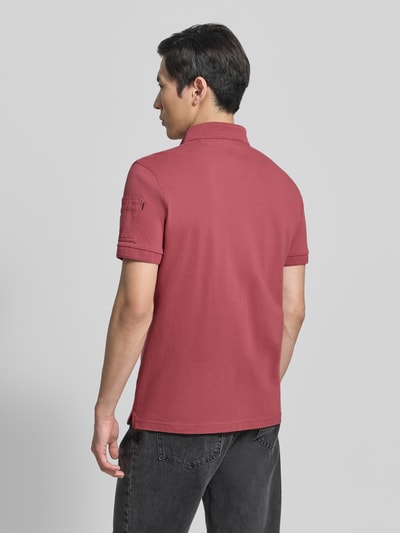 PME Legend Slim Fit Poloshirt mit Logo-Patch Rostrot 5