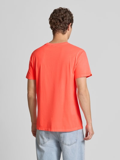 Superdry T-shirt met labelprint, model 'Neon' Neon rood - 5