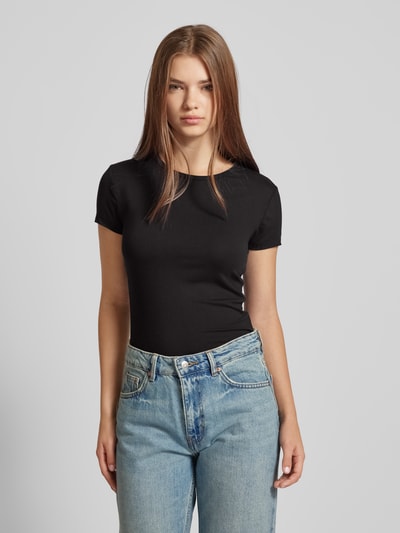 Gina Tricot T-Shirt mit Rundhalsausschnitt Black 4