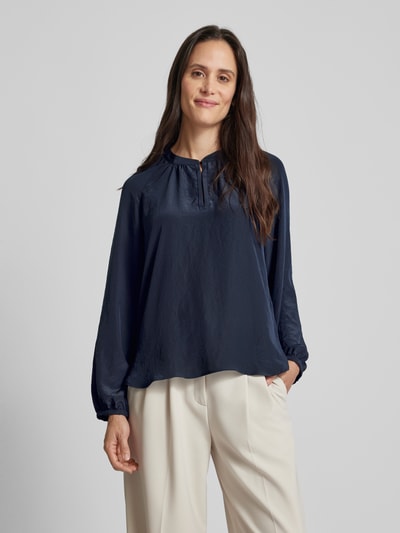 Luisa Cerano Blouse met druppelvormige hals Marineblauw - 4