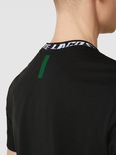 Lacoste T-Shirt mit Logo-Details Modell 'EXCLUSIV TEE WORDING' Black 3