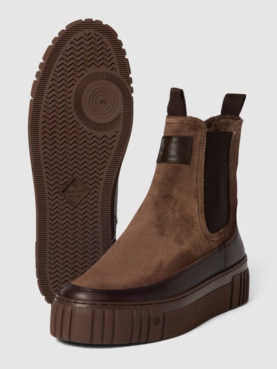 Gant Chelsea boots met labelapplicatie Taupe - 5