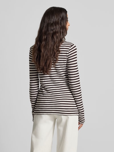 Marc O'Polo Regular fit shirt met lange mouwen van puur katoen Donkerbruin - 5