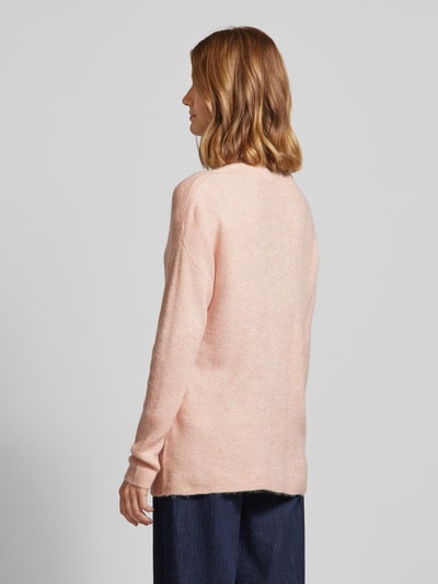 Vero Moda Regular fit gebreide pullover met V-hals, model 'CREWLEFILE' Rosé - 5