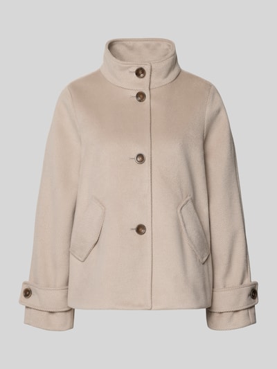 Produktfoto, Jack mit opstaande kraag Model 'JOLINO' van Cinque, regular fit, knoopsluiting, klepzakken, mouwsluitingen, beige textuur.