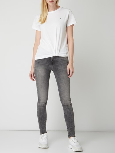 Calvin Klein Jeans Super Skinny Fit Jeans mit Stretch-Anteil  Hellgrau Melange 1