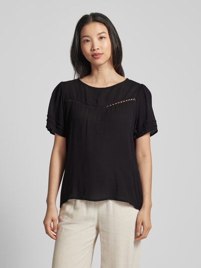 Vero Moda Blouseshirt in kreuklook, model 'MENNY' Zwart - 4