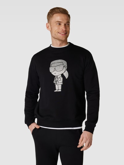 Karl Lagerfeld Sweatshirt met motiefprint Zwart - 4