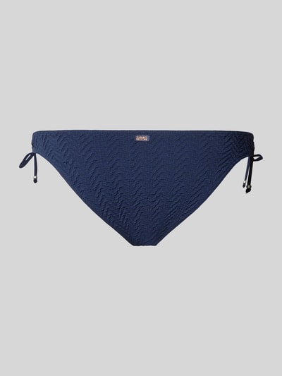 Produktfoto, Slim Fit Bikini-Hose mit Strukturmuster Modell 'Jada' von Banana Moon in Dunkelblau, Elastischer-Material-Mix, Damen