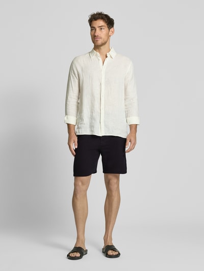 SELECTED HOMME Regular fit bermuda met structuurmotief, model 'BRODY' Zwart - 1