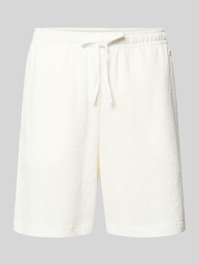 Productfoto, Shorts met zij-steekzakken van Fynch-Hatton, loose fit, elastische band met trekkoord, labeldetail, wit, gestructureerde stof