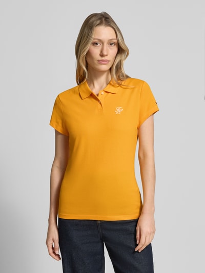Tommy Hilfiger Slim fit Poloshirt van Katoenmix Oranje - 4