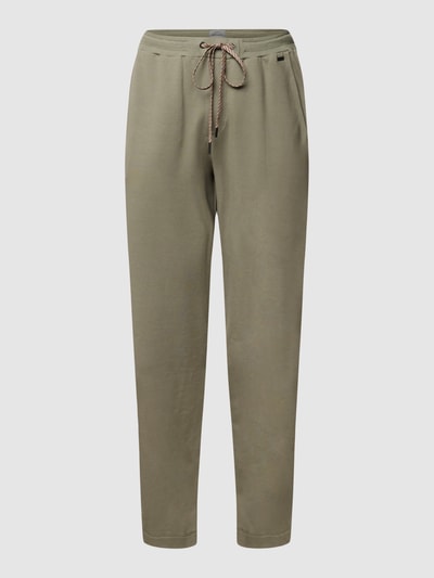 Hanro Spodnie dresowe z aplikacją z logo Khaki 2