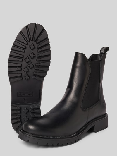Tamaris Chelsea boots van leermix Zwart - 4