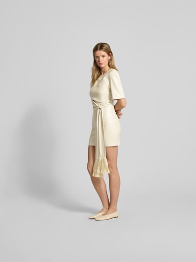 Nanushka Minikleid mit Raffungen Ecru 1