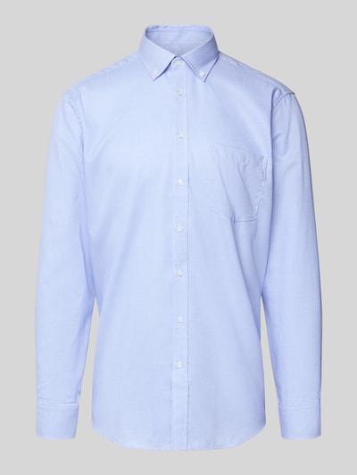 SEIDENSTICKER REGULAR FIT Regular fit zakelijk overhemd van katoen met button-downkraag Koningsblauw - 2