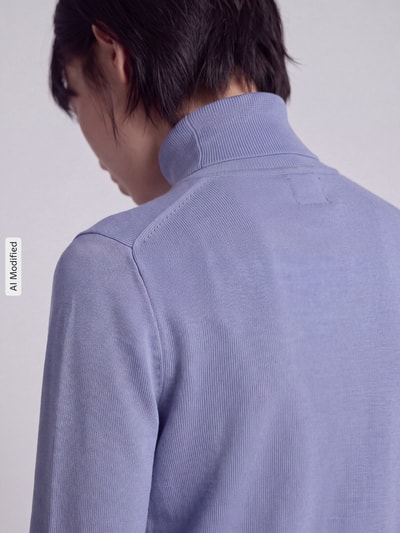 GANT sweter z golfem o kroju regular fit z mieszanki wełny Jasnoniebieski 3