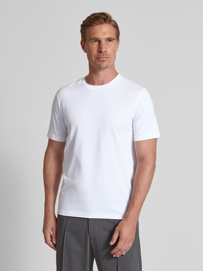 HUGO Regular Fit T-Shirt aus reiner Baumwolle Modell 'DIMERSTEE' Weiss 4