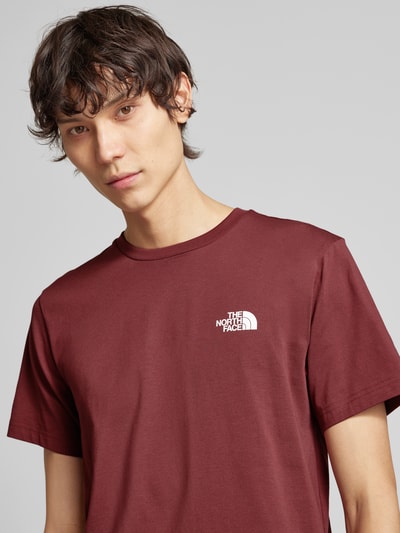 The North Face T-Shirt mit Label-Print Modell 'SIMPLE DOME' Bordeaux 3