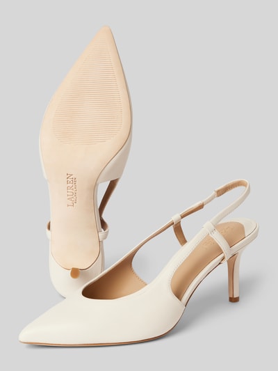 Lauren Ralph Lauren Pumps mit Pfennigabsatz Modell 'KHLOE' Offwhite 4