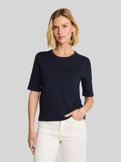 Tom Tailor Regular Fit Pullover aus Baumwoll-Mix mit Seiden-Anteil ' Marine 4