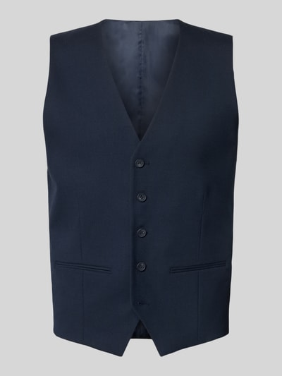 Selected Slim fit gilet van katoenmix Blauw - 1