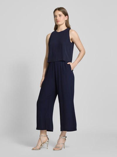 s.Oliver BLACK LABEL Regular Fit Jumpsuit mit doppellagigem Chiffon Marine 1