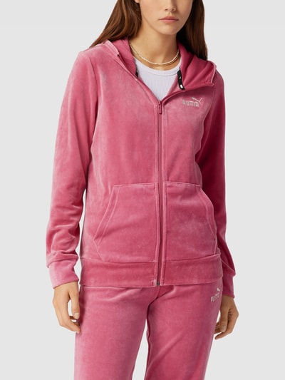 Puma Sweatjacke mit Label-Stitching Mauve 4