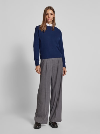 Mango Wide Leg Bundfaltenhose mit Gürtelschlaufen Modell 'BOWERY' Anthrazit 1