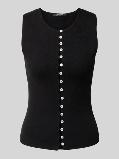 Gina Tricot Weste in Strick-Optik Black 2